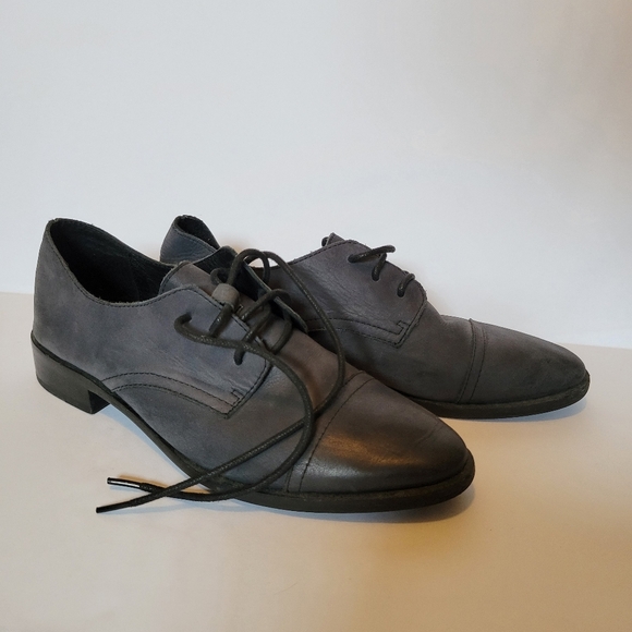 Vintage Masion Margiela Navy Grey Oxford Shoes - Picture 1 of 7